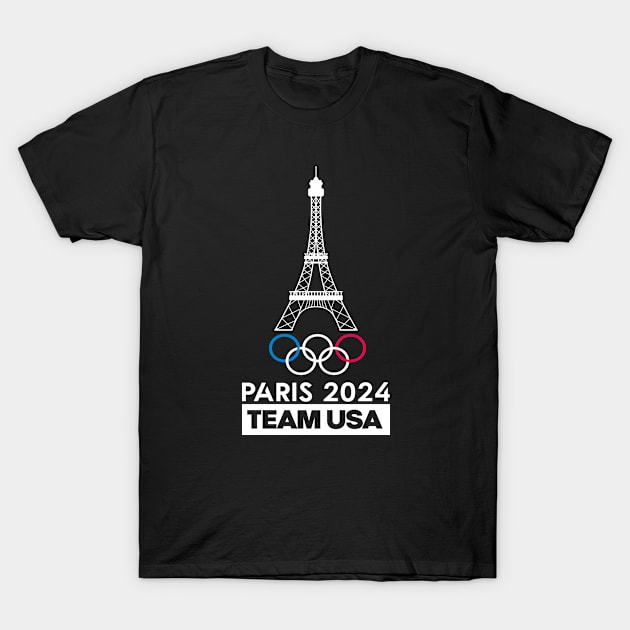 Paris 2024 Team USA T-Shirt by GLStyleDesigns